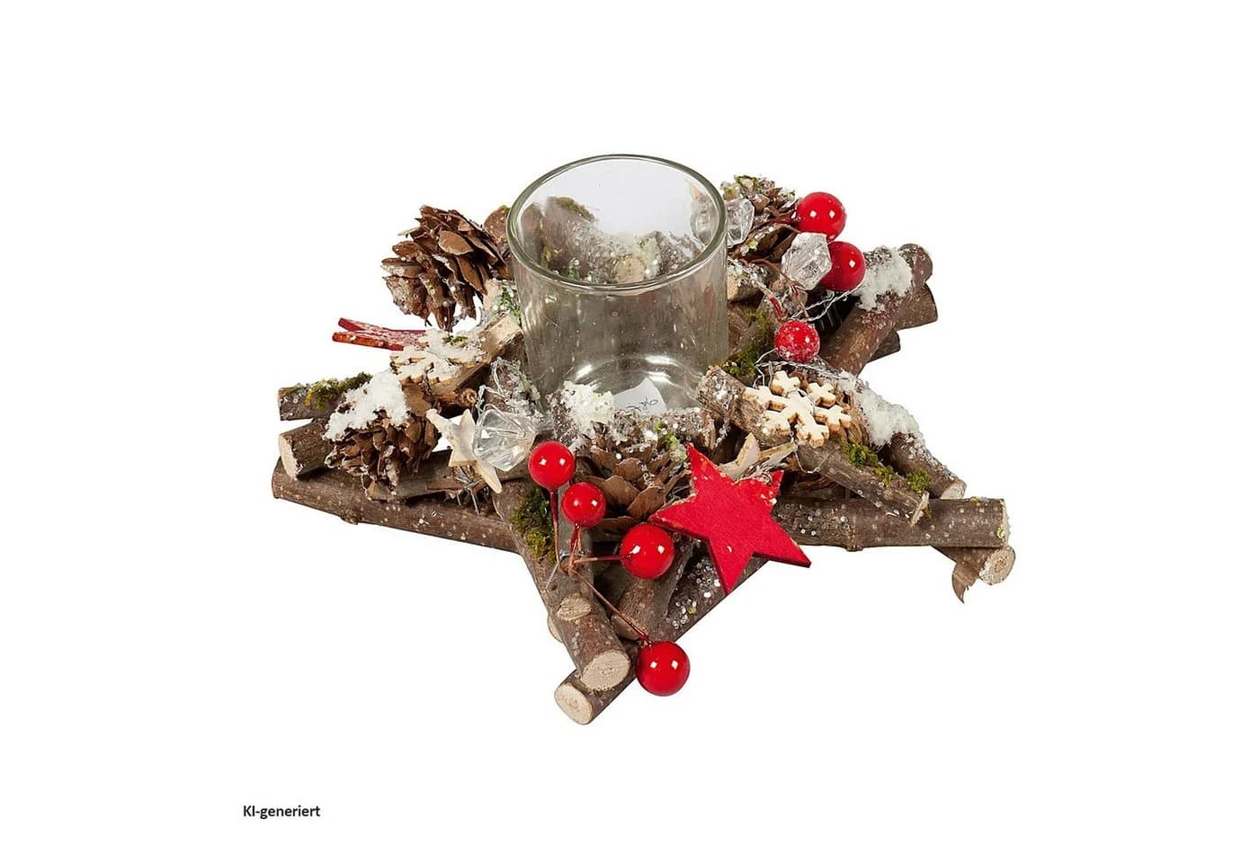 HTI-Living Teelichtleuchter auf Holzstern