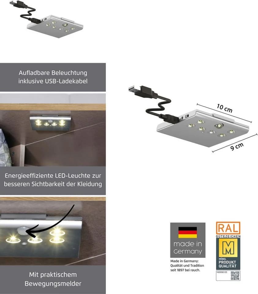rauch LED Einbauleuchte mit Bewegungsmelder und USB-Akku - Bild 3