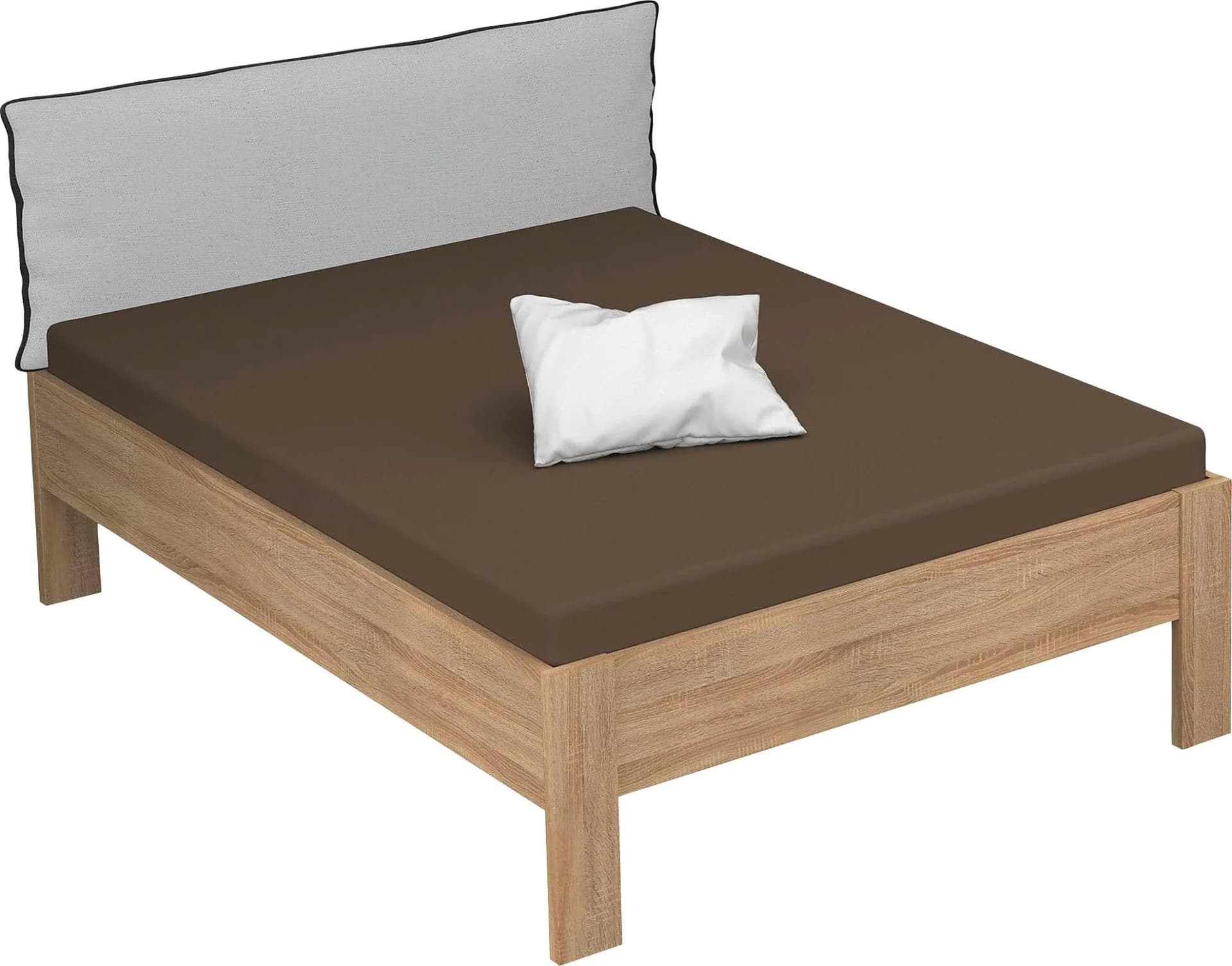 Futonbett RAUCH Aditio Braun Webstoff Kopfteil