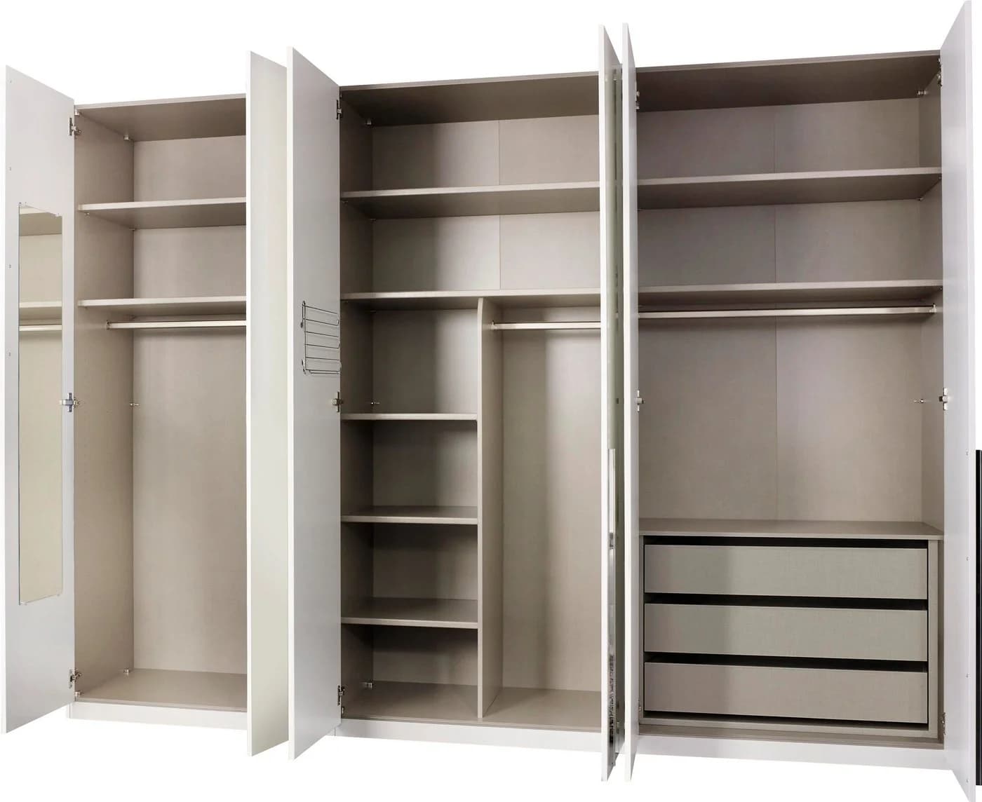 Rauch MONTCLAR Drehtürenschrank Weiß Hochglanz mit LED-Beleuchtung - Bild 4