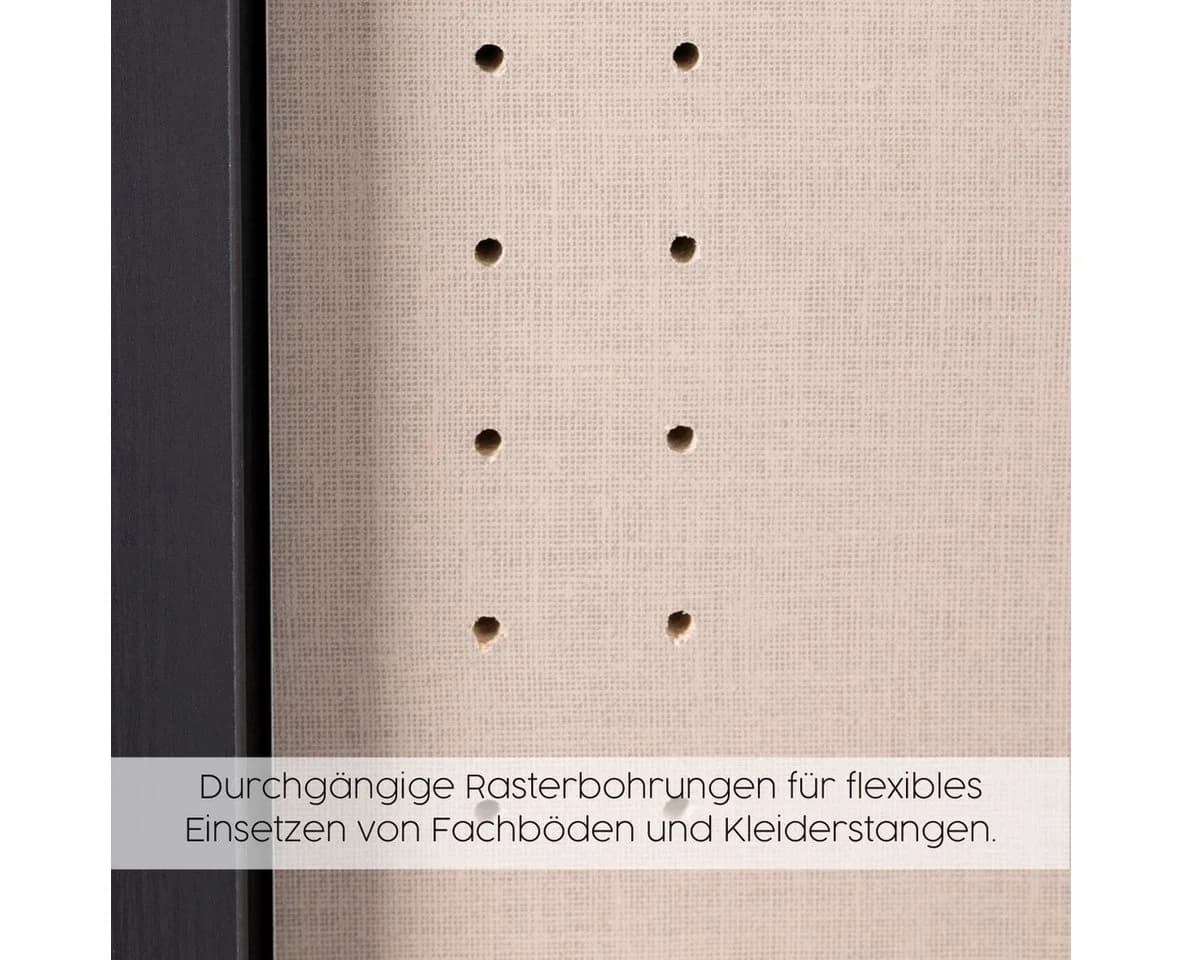 Rauch Eckkleiderschrank Bremen Eiche Artisan mit 8 Böden - Bild 5