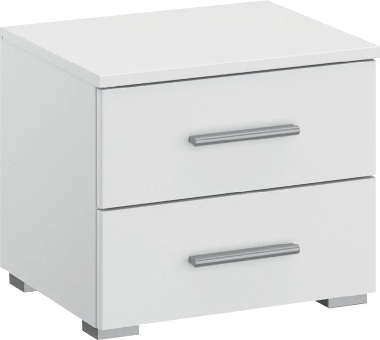 Nachtkommode RAUCH Base Weiß 2 Schubladen Modern - Bild 2