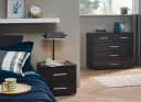 Nachtkommode RAUCH Base Grau Metallic 2 Schubladen Modern Bild 4