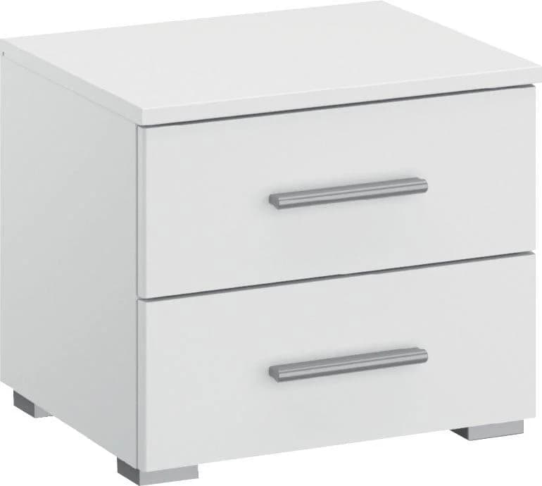Nachtkommode RAUCH Base Weiß 2 Schubladen Modern
