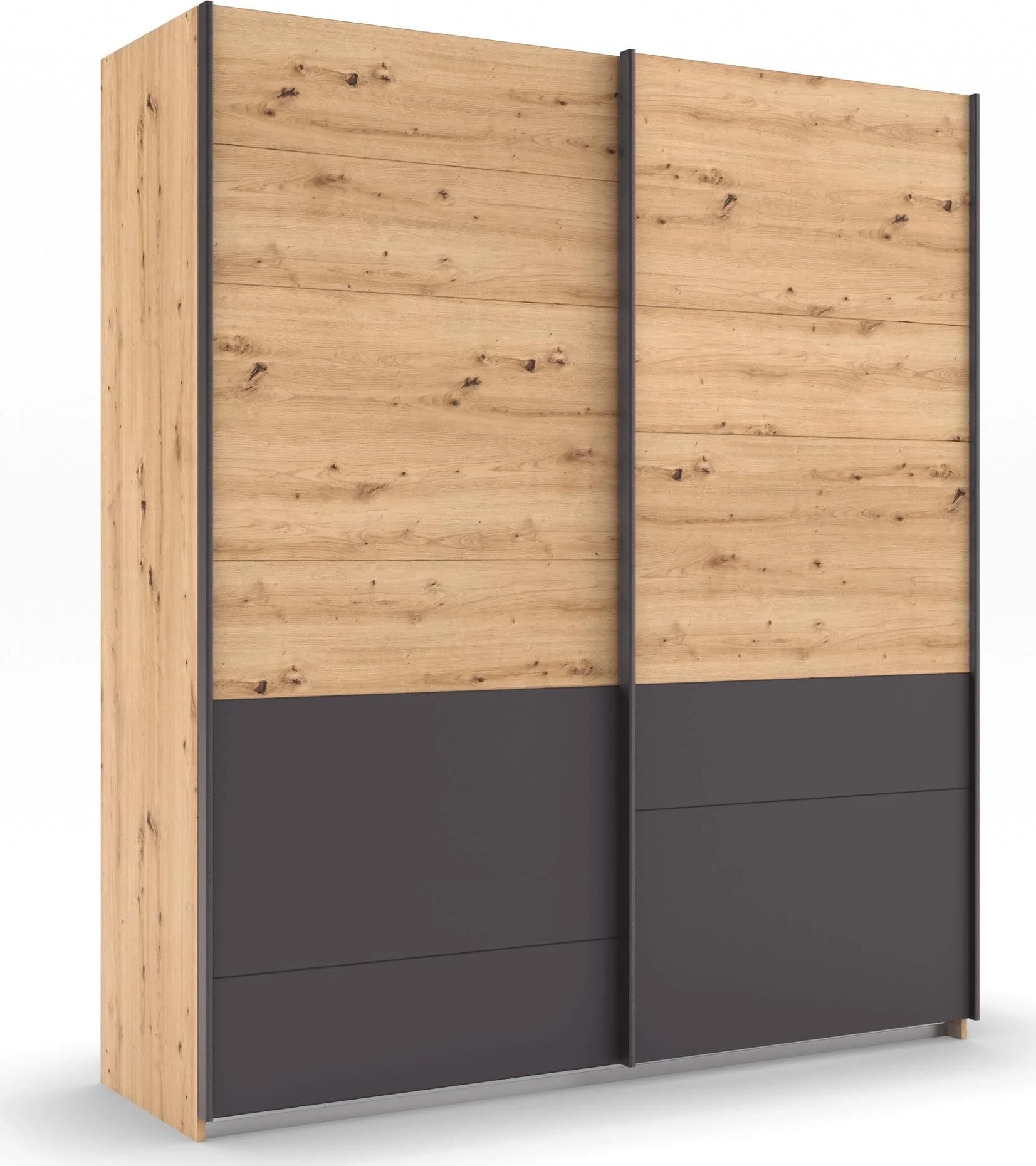 Rauch Schwebetürenschrank Bilbao-Extra Grau Eiche Artisan