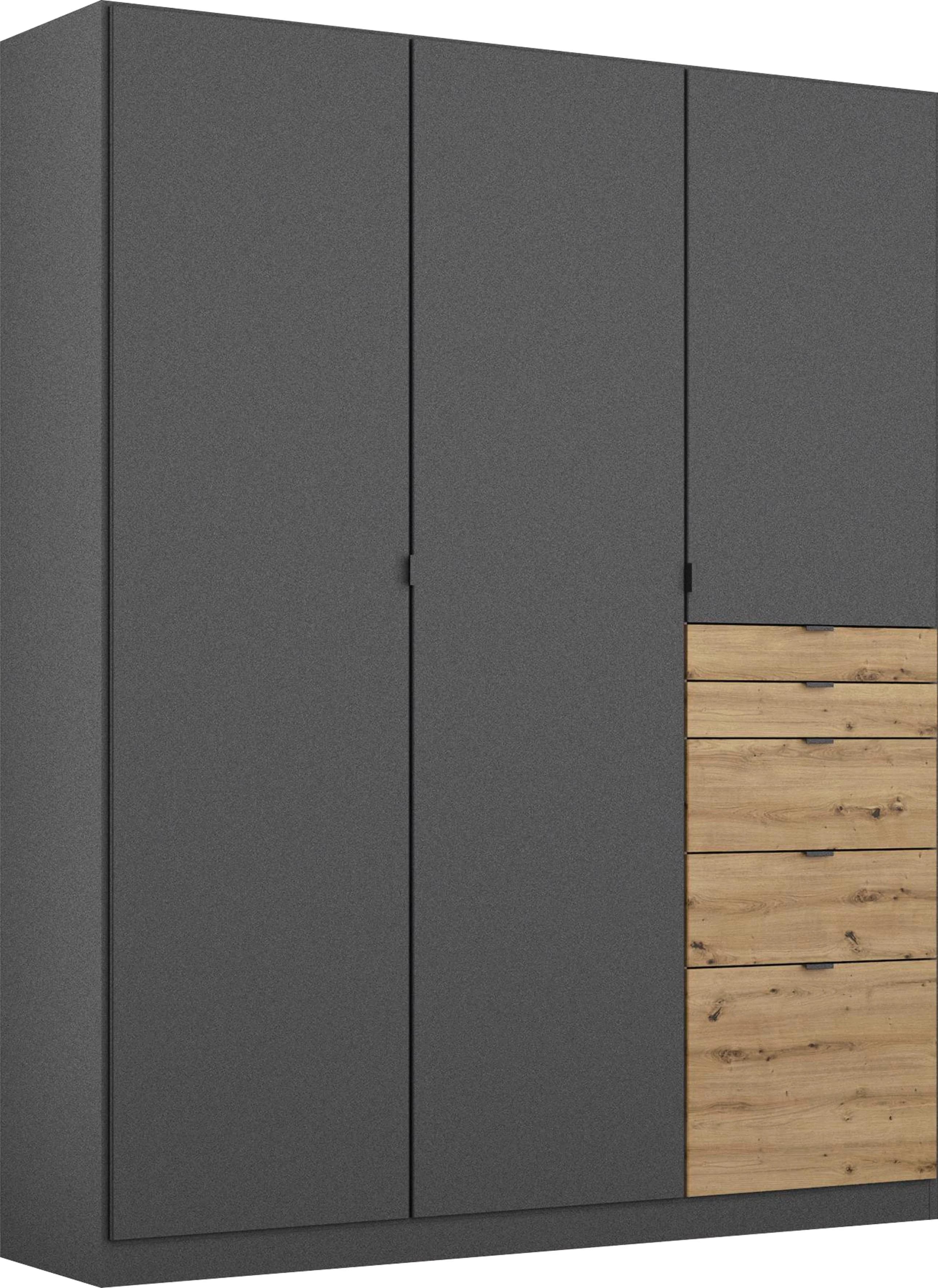 RAUCH Schrank-Set ONTARIO Grau Eiche Artisan 5 Schubladen