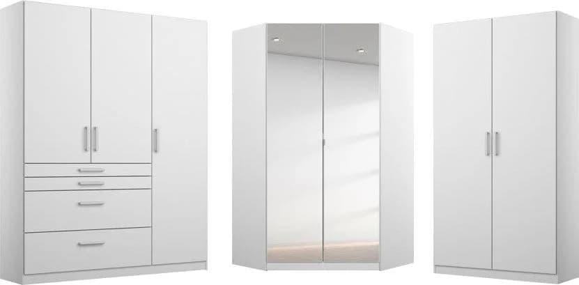 RAUCH Schrank-Set HOMBURG Weiß Hochglanz 3-tlg.