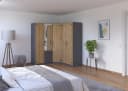 Schrank-Set RAUCH Holmes Industrial Grau Eiche Artisan Bild 1