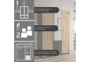 RAUCH Holmes Drehtürenschrank Grau Eiche Artisan Industrial Style mit Spiegel Bild 4