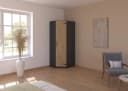 RAUCH Holmes Eckkleiderschrank Grau Eiche Artisan Industrial Style Bild 1