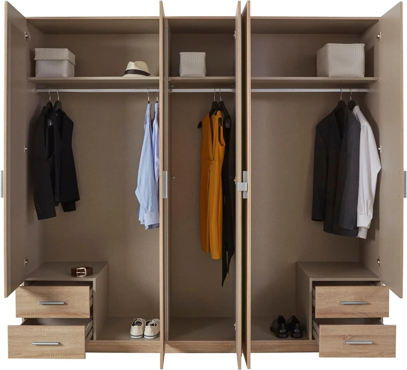 RAUCH Flexx Drehtürenschrank mit 4 Schubkästen Eiche Artisan - Bild 3