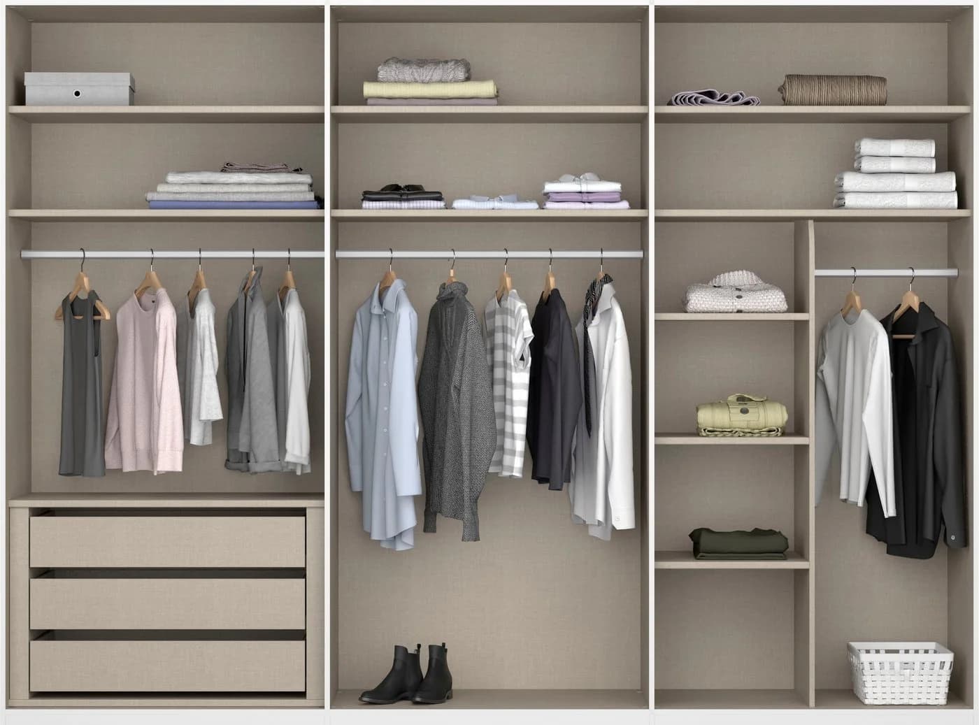 Rauch PURISMA Drehtürenschrank Graphit mit Schubkasteneinsatz - Bild 5