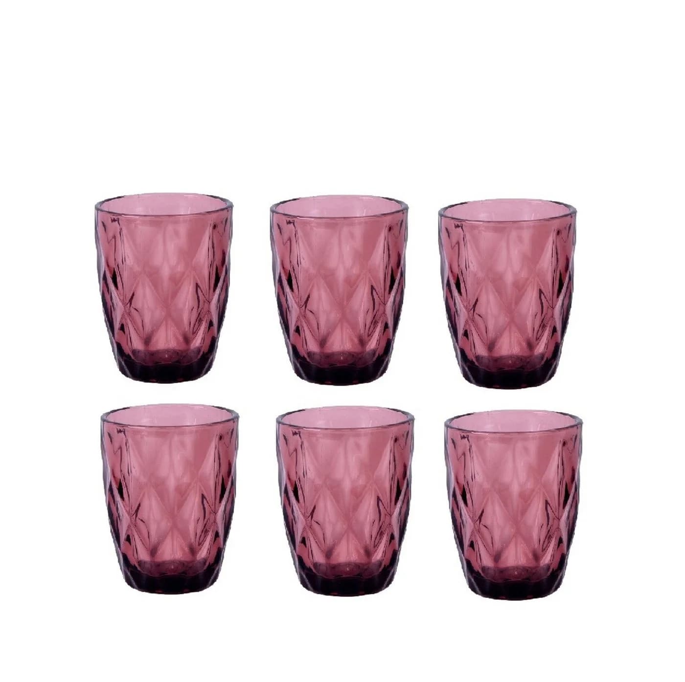 Schäfer Elektronik Wasserglas-Set 6-tlg. Diamond 260 ml Glas Transparent - Bild 2