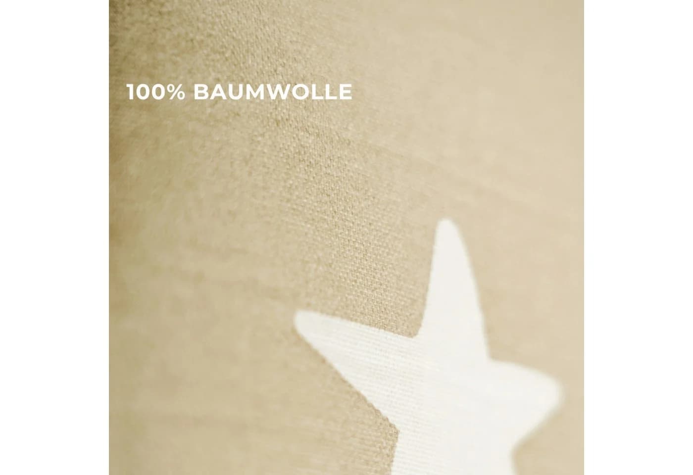 Michelino Bügelbrettbezug Baumwolle Sternenmotiv Greige