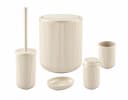 Axentia 5-teiliges Badaccessoire-Set Creme Kunststoff Bild 2