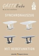 Jockenhöfer Gruppe Esstisch Ulm Weiß Hochglanz mit Synchronauszug Bild 4