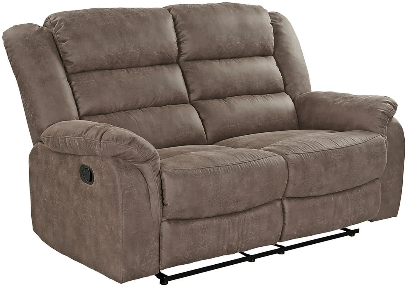 Jockenhöfer 2-Sitzer Sofa Cleveland Relax grau-braun Microfaser