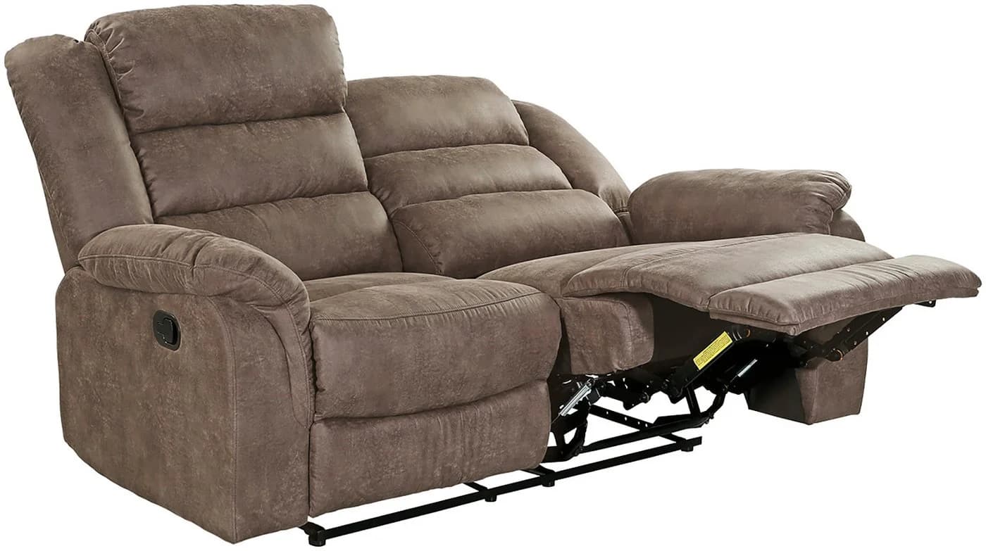 Jockenhöfer 2-Sitzer Sofa Cleveland Relax grau-braun Microfaser - Bild 4