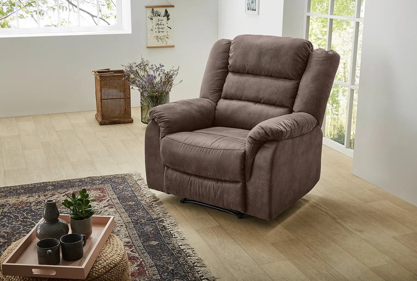Jockenhöfer Gruppe Sessel Cleveland Relaxfunktion Grau-Braun - Bild 2