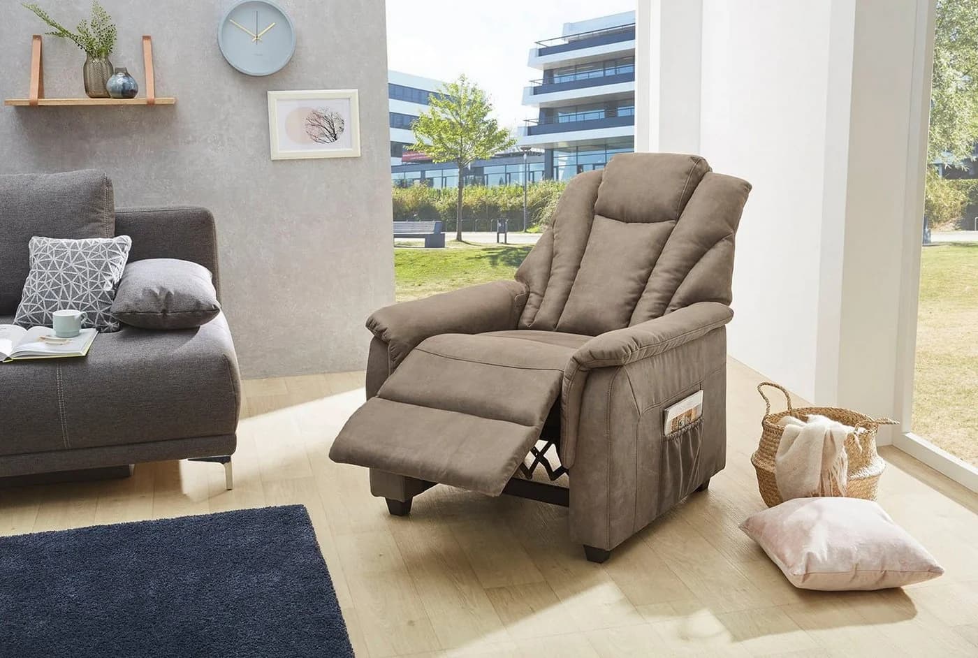 Jockenhöfer TV-Sessel Frankfurt mit Relaxfunktion hellbraun
