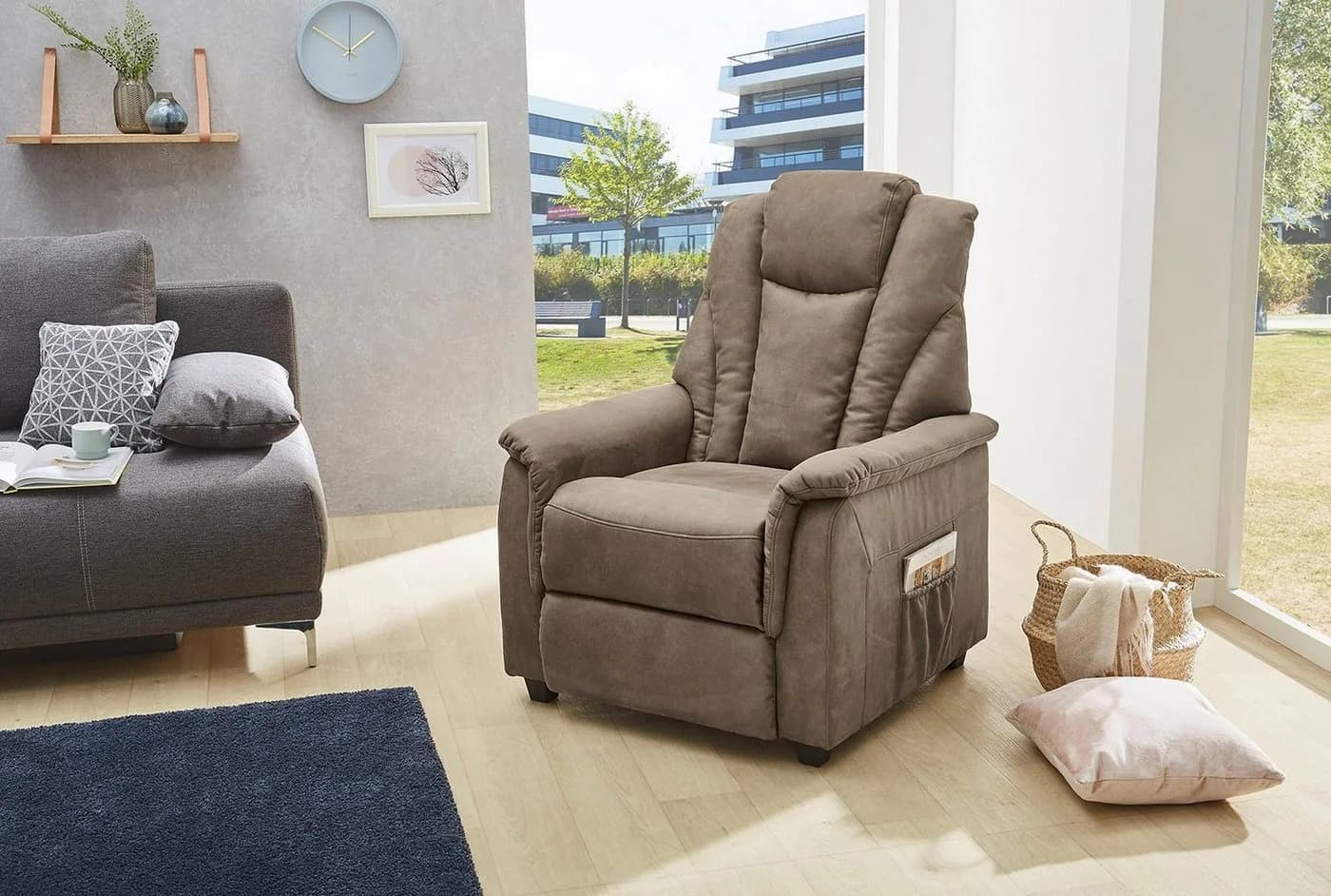 Jockenhöfer TV-Sessel Frankfurt mit Relaxfunktion hellbraun - Bild 4