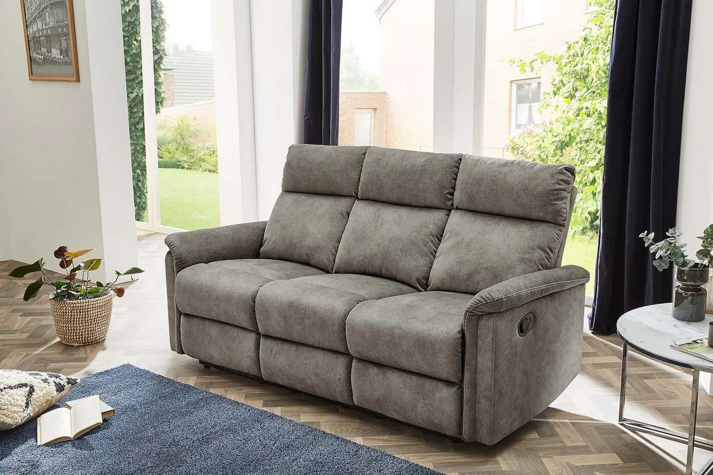 Jockenhöfer Gruppe 3-Sitzer Sofa Amrum mit Relaxfunktion Hellgrau - Bild 2