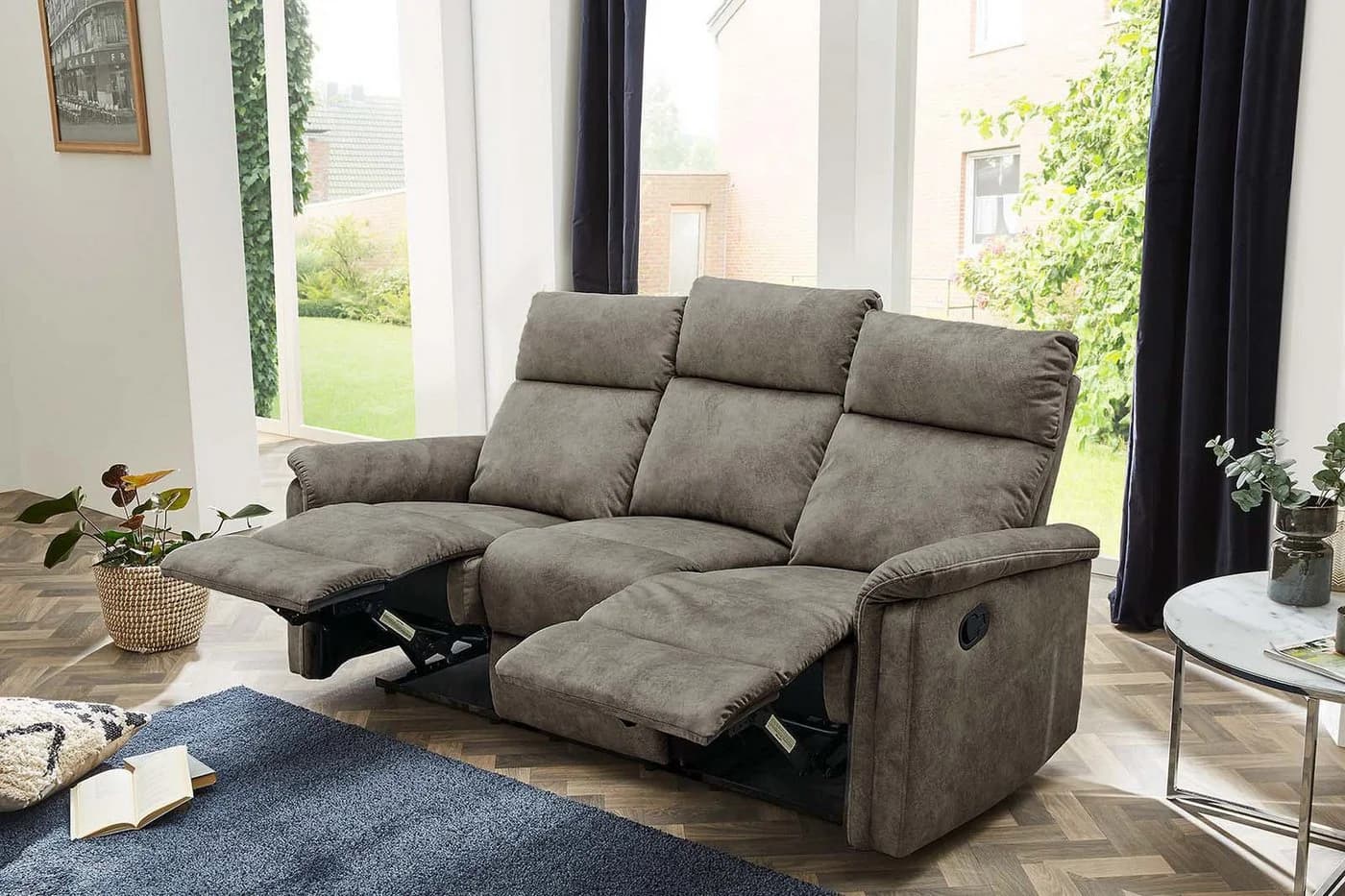 Jockenhöfer Gruppe 3-Sitzer Sofa Amrum mit Relaxfunktion Hellgrau - Bild 3