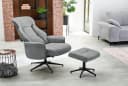 Jockenhöfer Gruppe Relaxsessel Eva mit Hocker Grau Bild 1