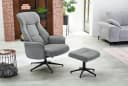 Jockenhöfer Gruppe Relaxsessel Eva mit Hocker Grau Bild 2