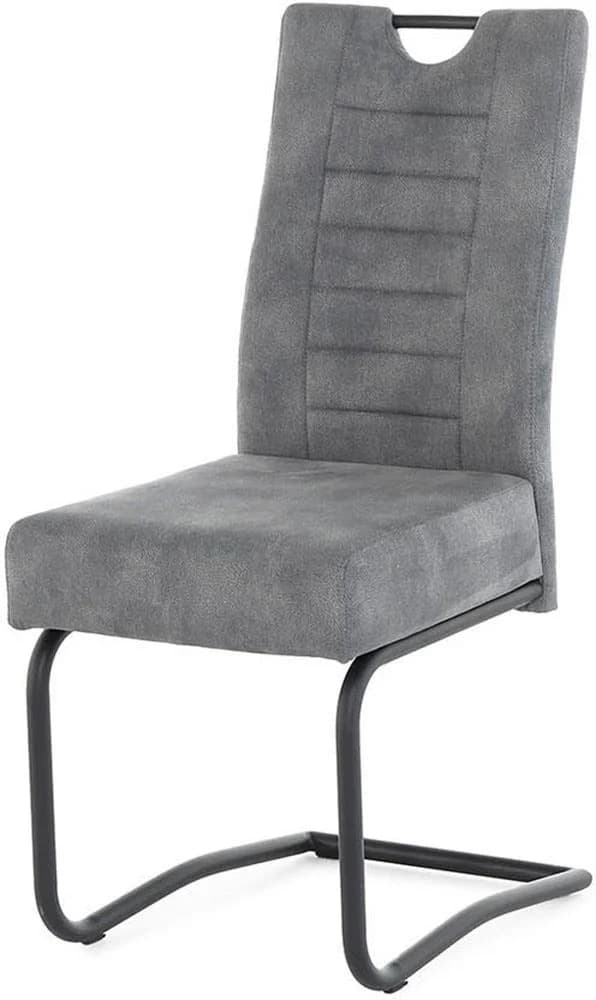 Jockenhöfer Gruppe Freischwinger Jan 4er Set Grau Microfaser