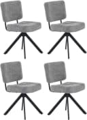 Jockenhöfer Gruppe Drehstuhl Gloria Set 4 St. Grau Chenille Bild 2