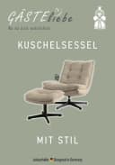 Jockenhöfer Kasper Relaxsessel mit Hocker Cord Grau-Beige Bild 3