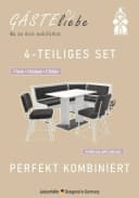 OTTO home Eckbankgruppe Theo 4-tlg. Tisch, Bank und 2 Stühle Bild 3
