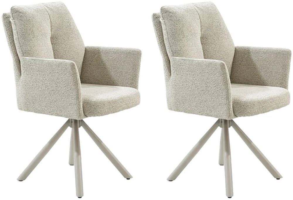 Jockenhöfer Gruppe Drehstuhl Santorini Set 2 St Beige Metall - Bild 2