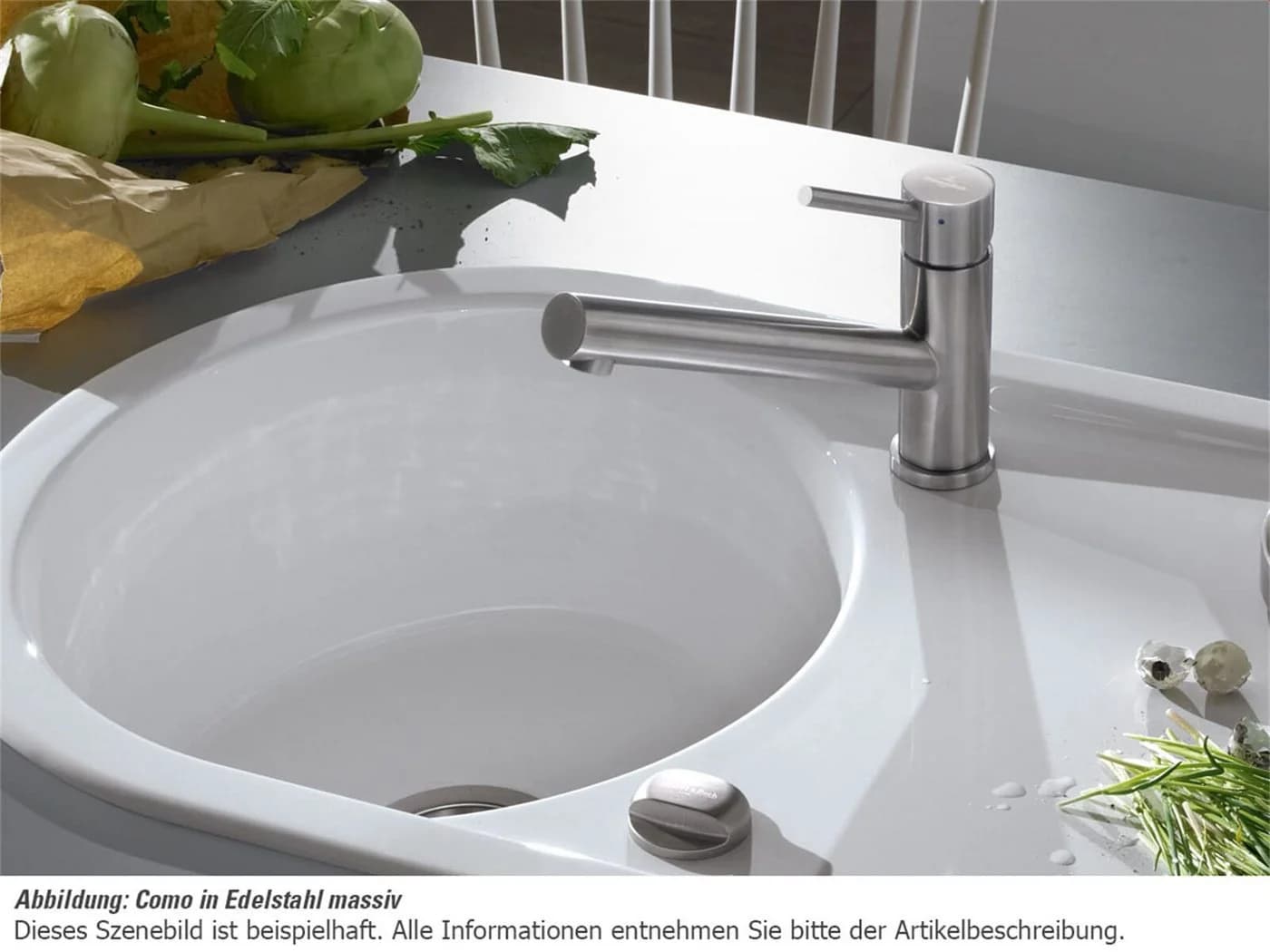 Villeroy & Boch Küchenarmatur 1-St Edelstahl massiv Keramische Dichtungen - Bild 3