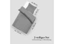 Bestlivings Bettbezug Micro-Melange Grau Mikrofaser 135x200cm + 80x80cm Bild 3