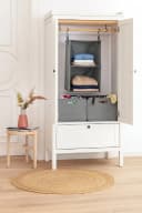 genialo Hängeregal Kleiderschrank Organizer mit 2 Boxen, 2 Fächer Bild 1