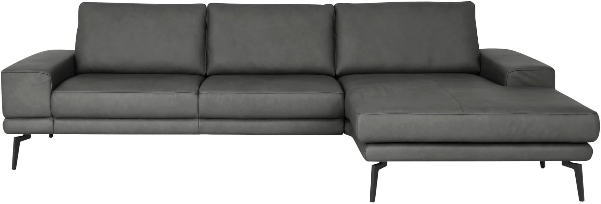 Ecksofa DIE PLANBAR Torro Anthrazit mit Sitztiefenverstellung