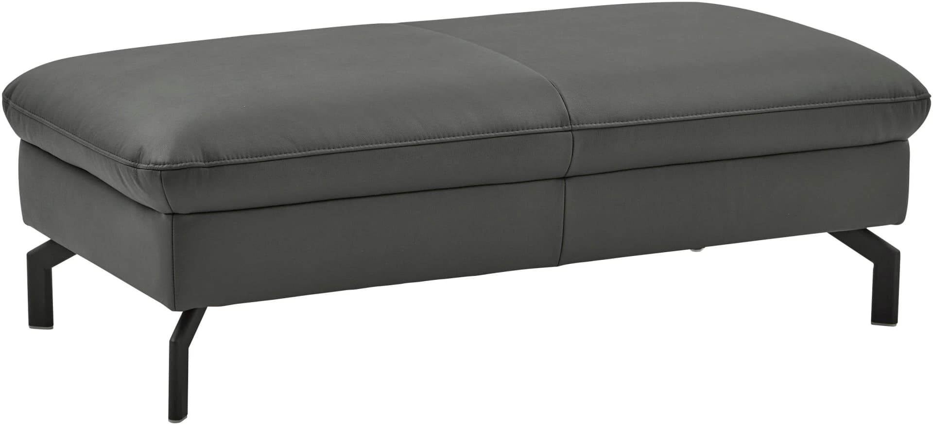 Hocker DIE PLANBAR Glattleder Metallfüße