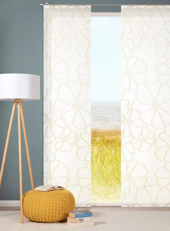 Verdi Schiebegardine Rovena 60x245 cm Gelb/Grau Transparent