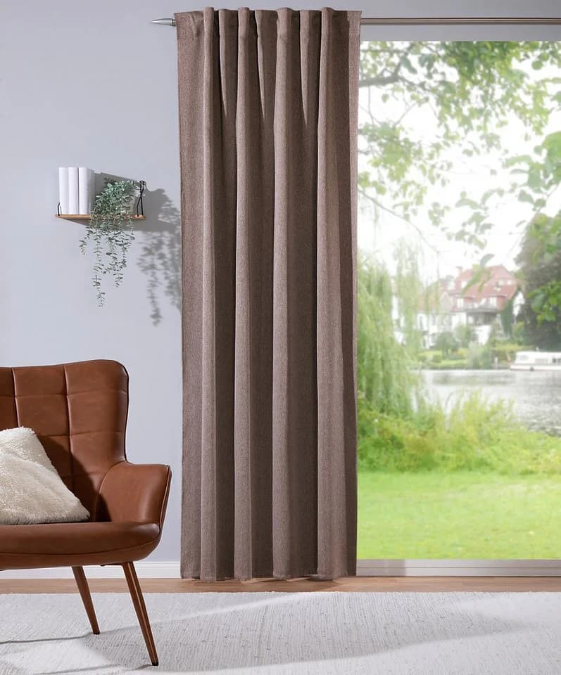 Verdi Verdunkelungsvorhang Frauke Dim-Out Braun 135 x 245 cm