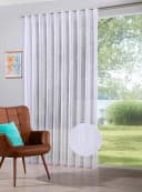 Verdi Gardine Fertigstore Helena Halbtransparent Weiß Schlaufenband Bild 1