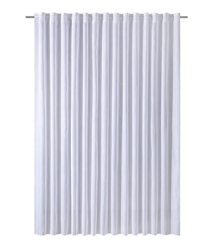 Verdi Gardine Fertigstore Helena Halbtransparent Weiß Schlaufenband - Bild 2