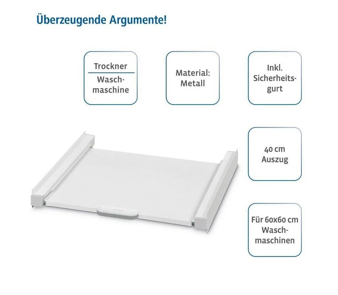 XAVAX Zwischenbaurahmen für Waschmaschinen und Trockner mit Auszug - Bild 4