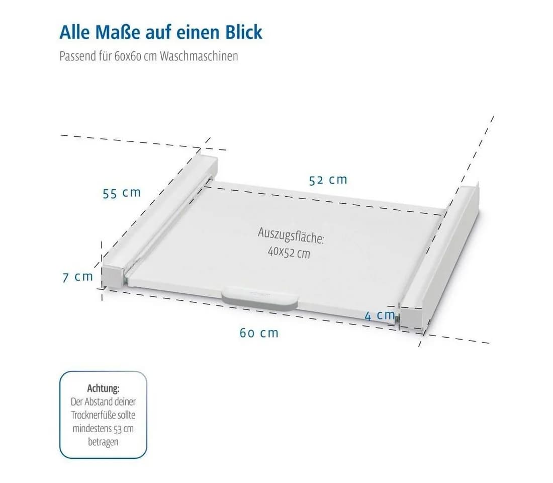 XAVAX Zwischenbaurahmen für Waschmaschinen und Trockner mit Auszug - Bild 5
