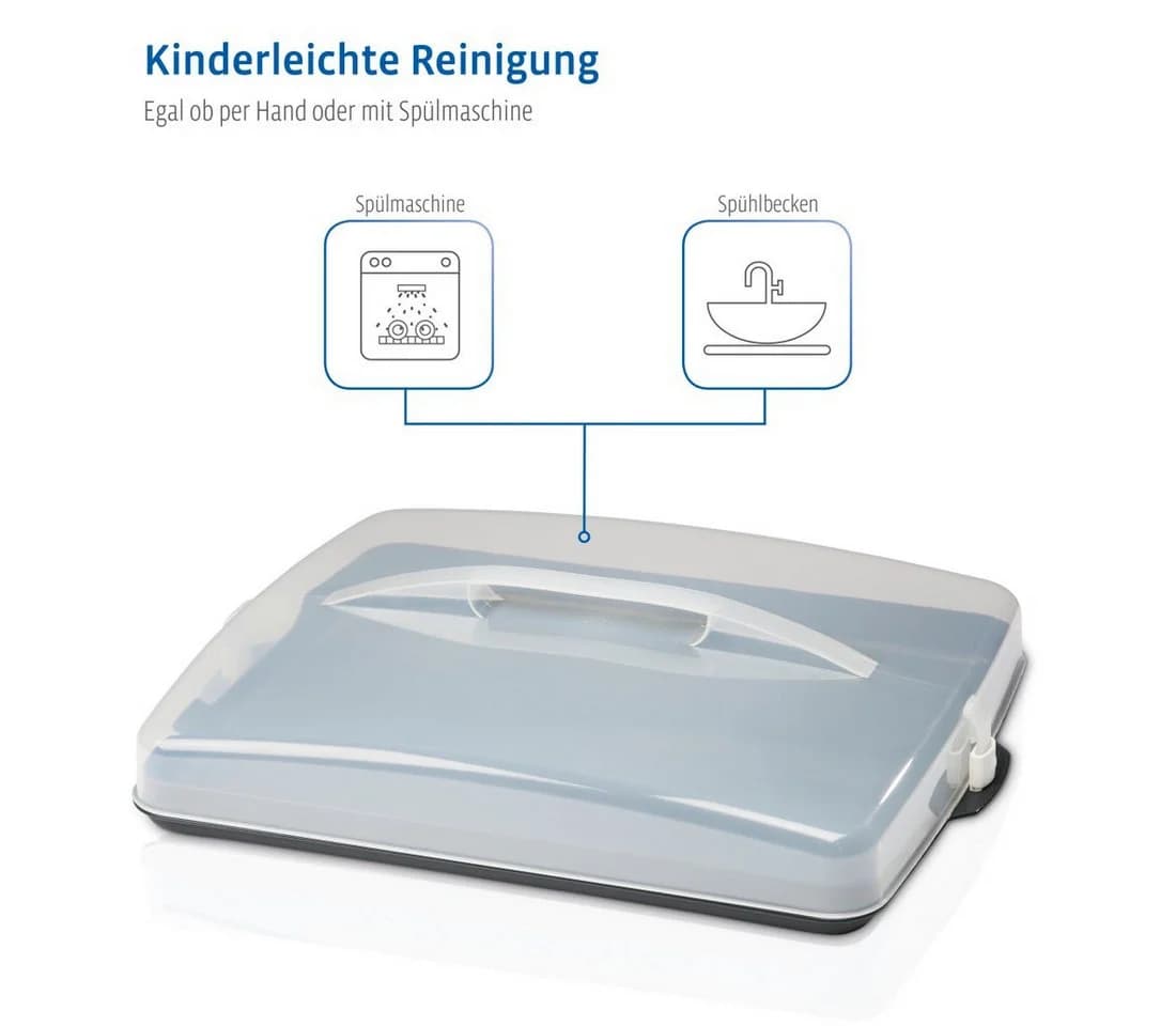 Xavax Kuchentransportbox Anthrazit/Transparent