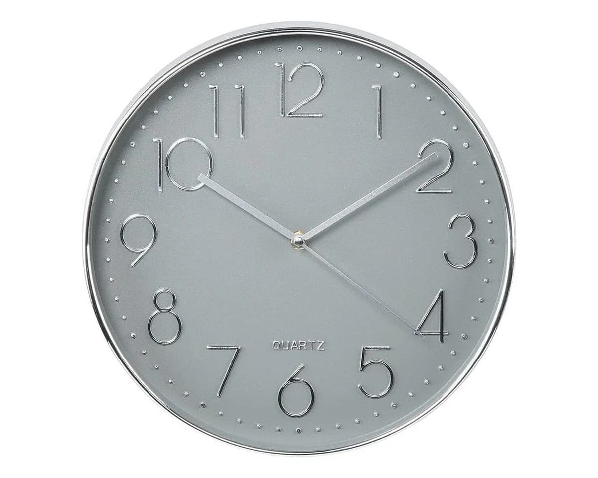 Hama Wanduhr Elegance Grau Silber Analog Quarz 30 cm