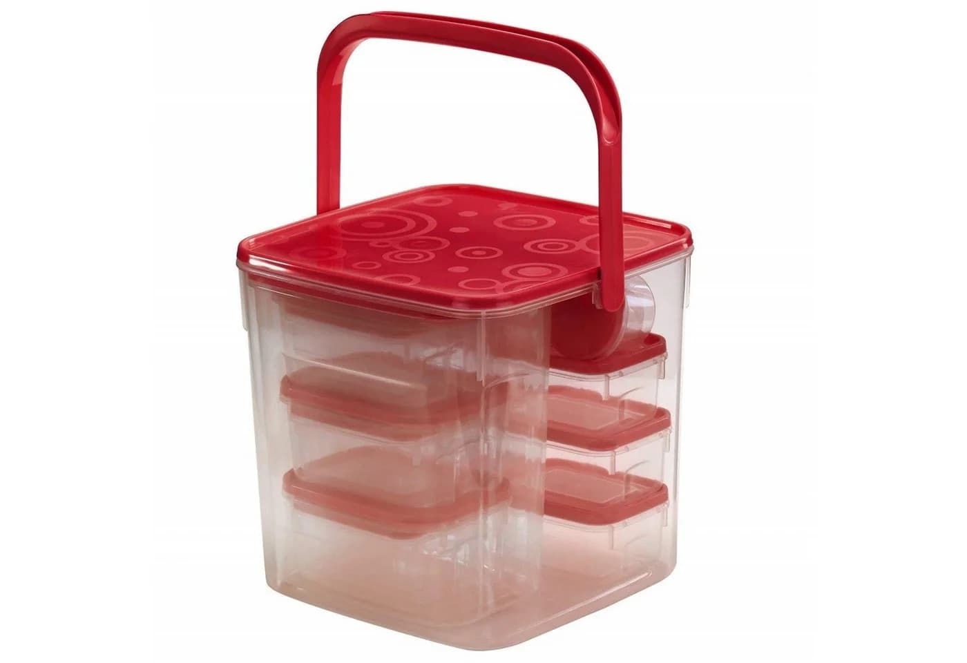 Xavax Frischhaltedosen-Set 18-tlg. Rot Transparent
