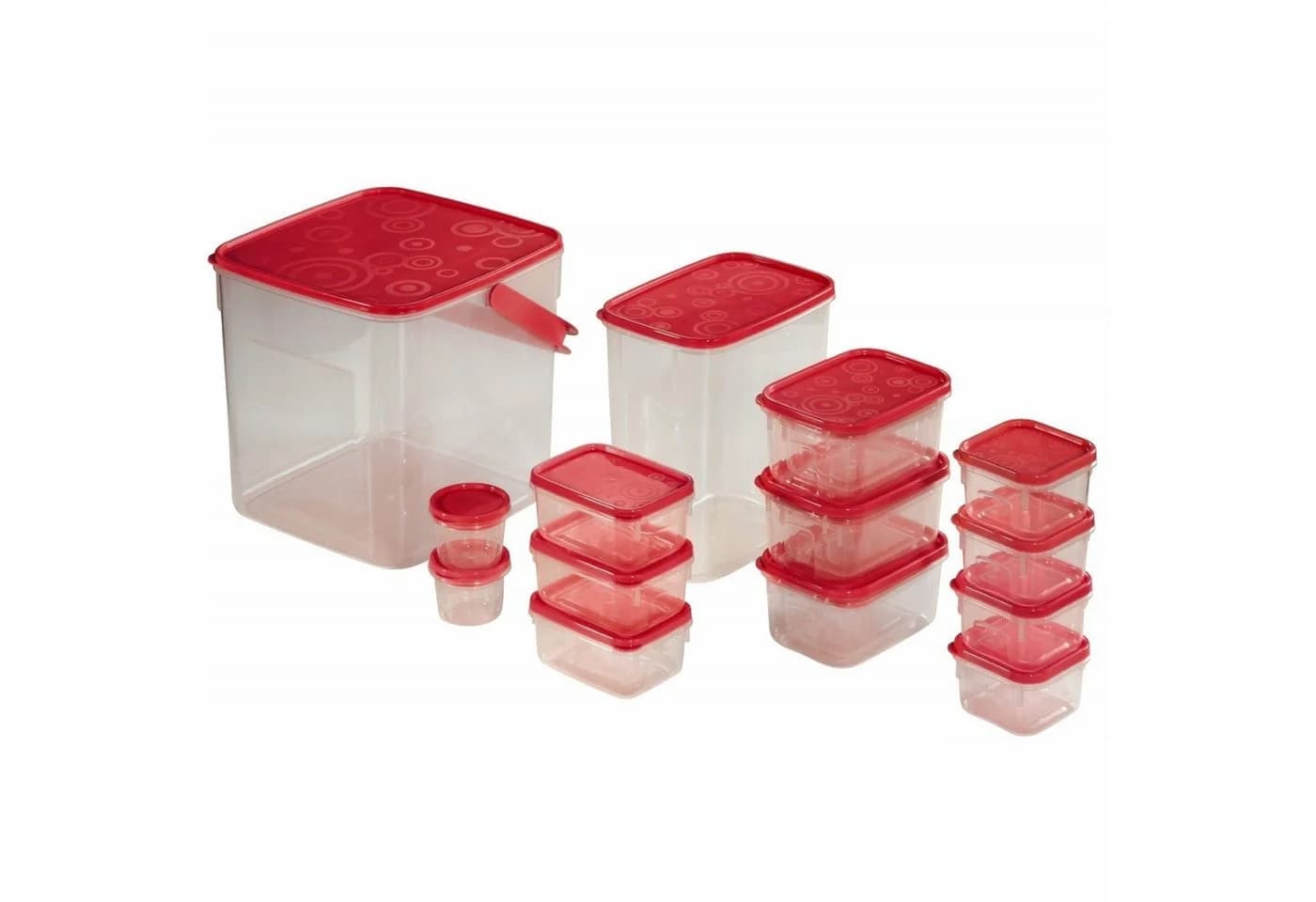 Xavax Frischhaltedosen-Set 18-tlg. Rot Transparent - Bild 2