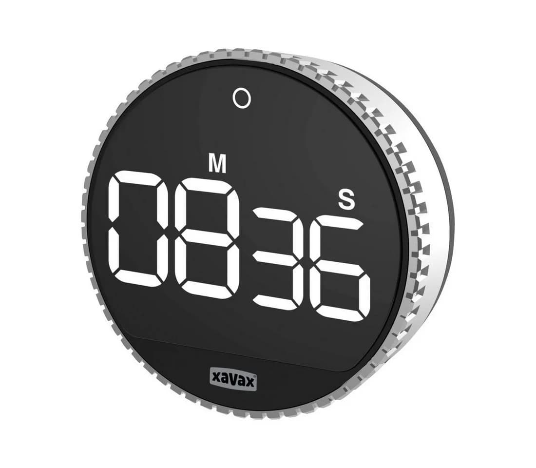 Xavax Küchentimer Rotation Digital Schwarz Silber Magnetisch - Bild 2